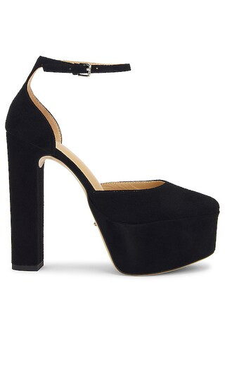 Jagged Platform Mary Jane in Black Suede | Revolve Clothing (Global)
