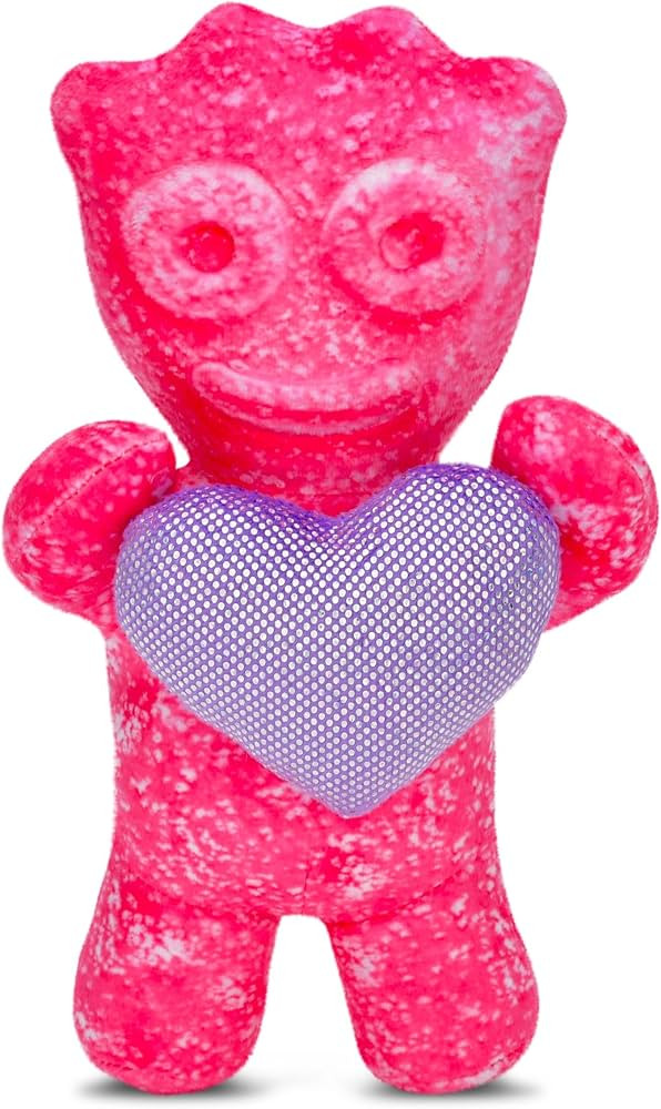 iscream Sour Patch Kids Valentine Embossed 8.5" x 5" Candy Character Mini Pillow with Heart, Pink | Amazon (US)