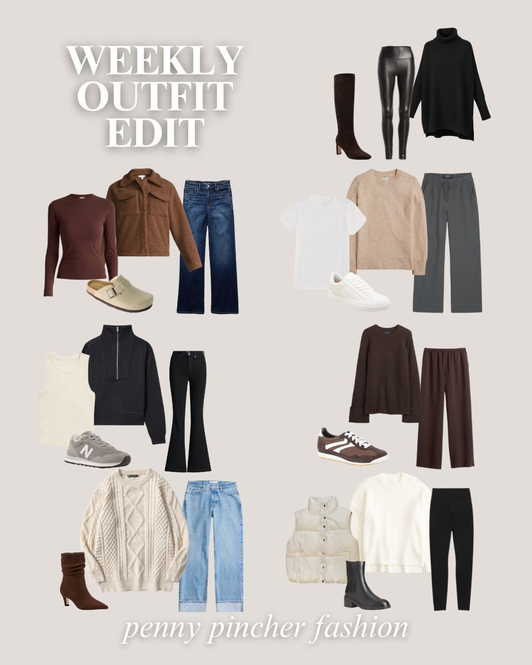 Outfits of the week from the 2026 year round capsule wardrobee

#LTKFindsUnder100 #LTKootd #LTKSeasonal