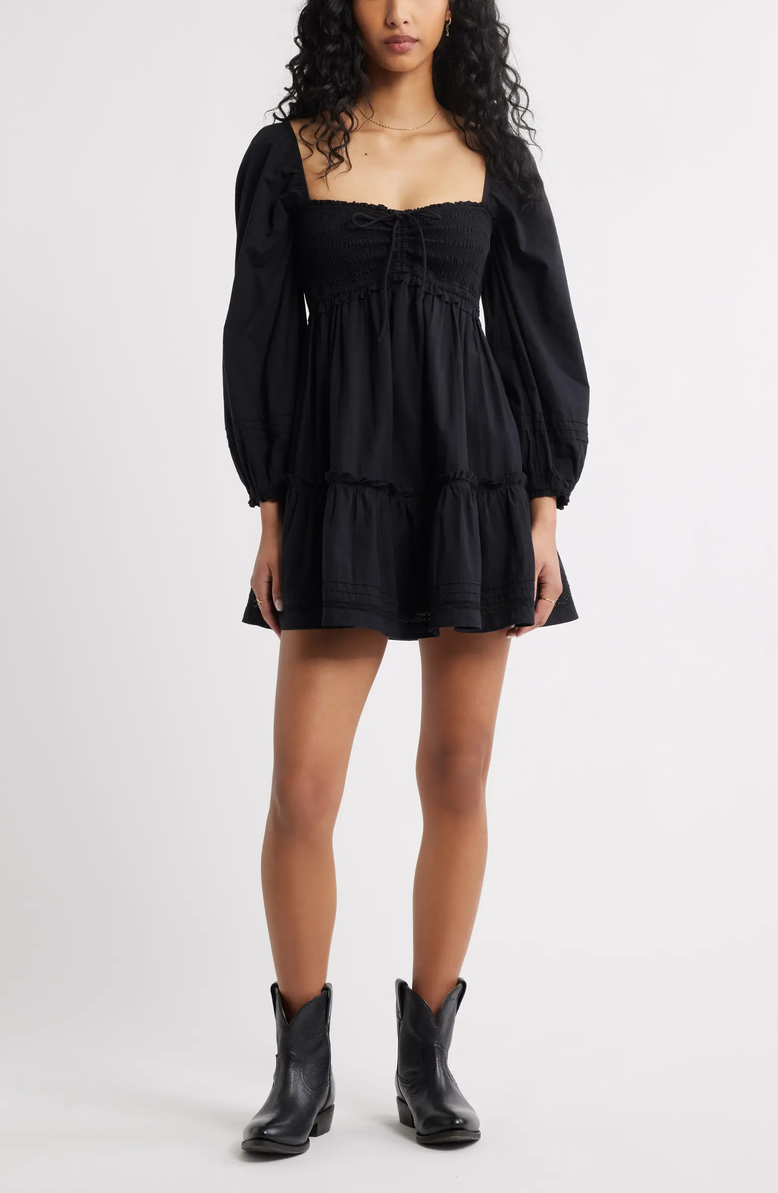 BP. Long Sleeve Fit & Flare Minidress | Nordstrom | Nordstrom