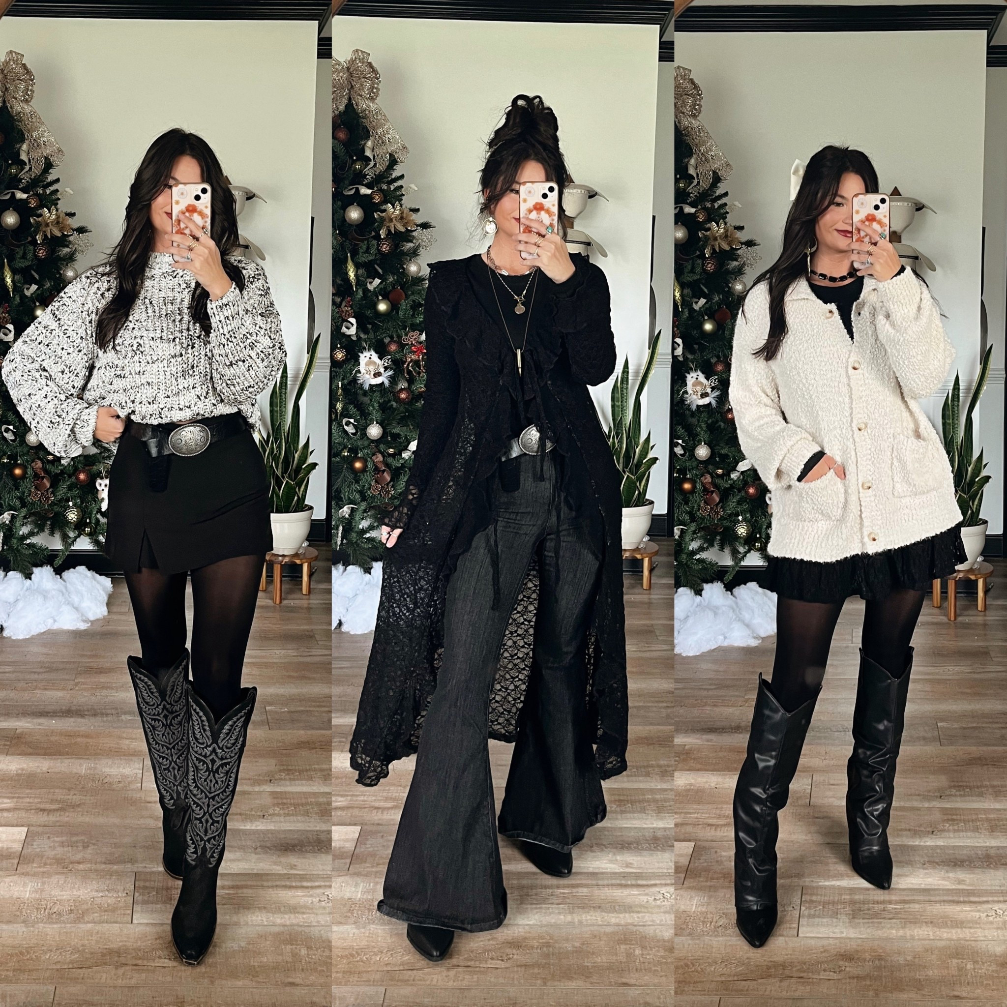 Which neutral winter look is your favorite??

LORI10 for Highway hippie jewelry 
LORI20 for twisted silver jewelry 
LORI for lace kimono, cream cardigan, and lace skort
LORILYNN35 for gray sweater

#LTKSaleAlert #LTKootd #LTKPetite