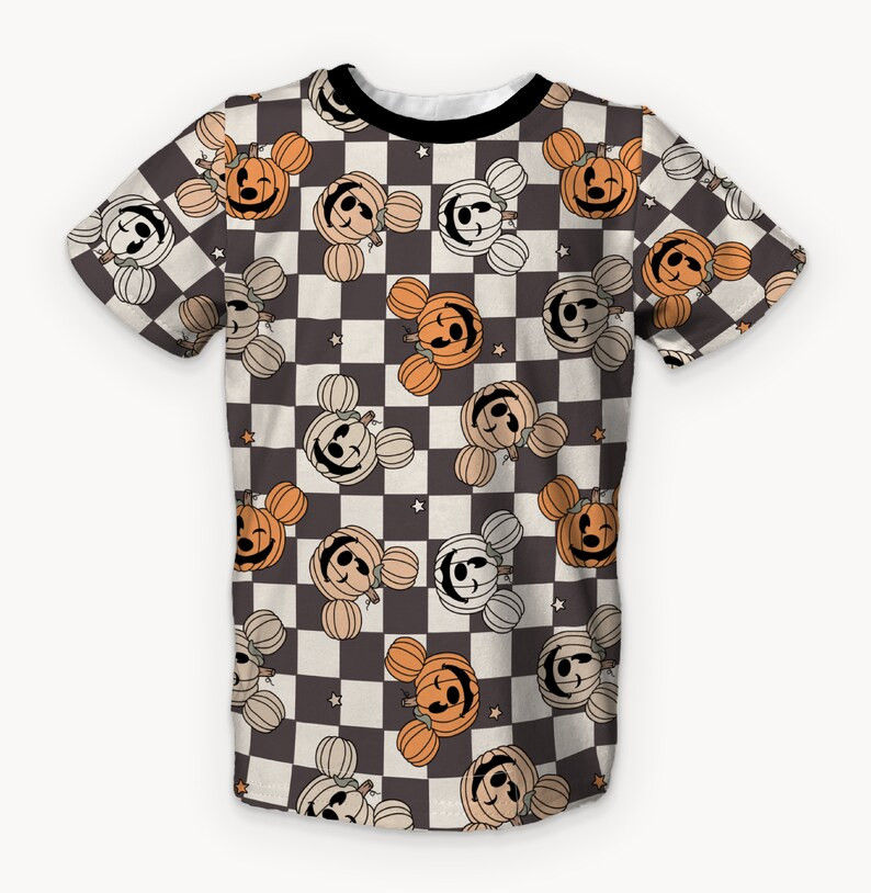 PREORDER Tee T Shirt Set Halloween Pumpkin Checkers Mickey Mouse Heads Disneyland Disney World Ma... | Etsy (US)