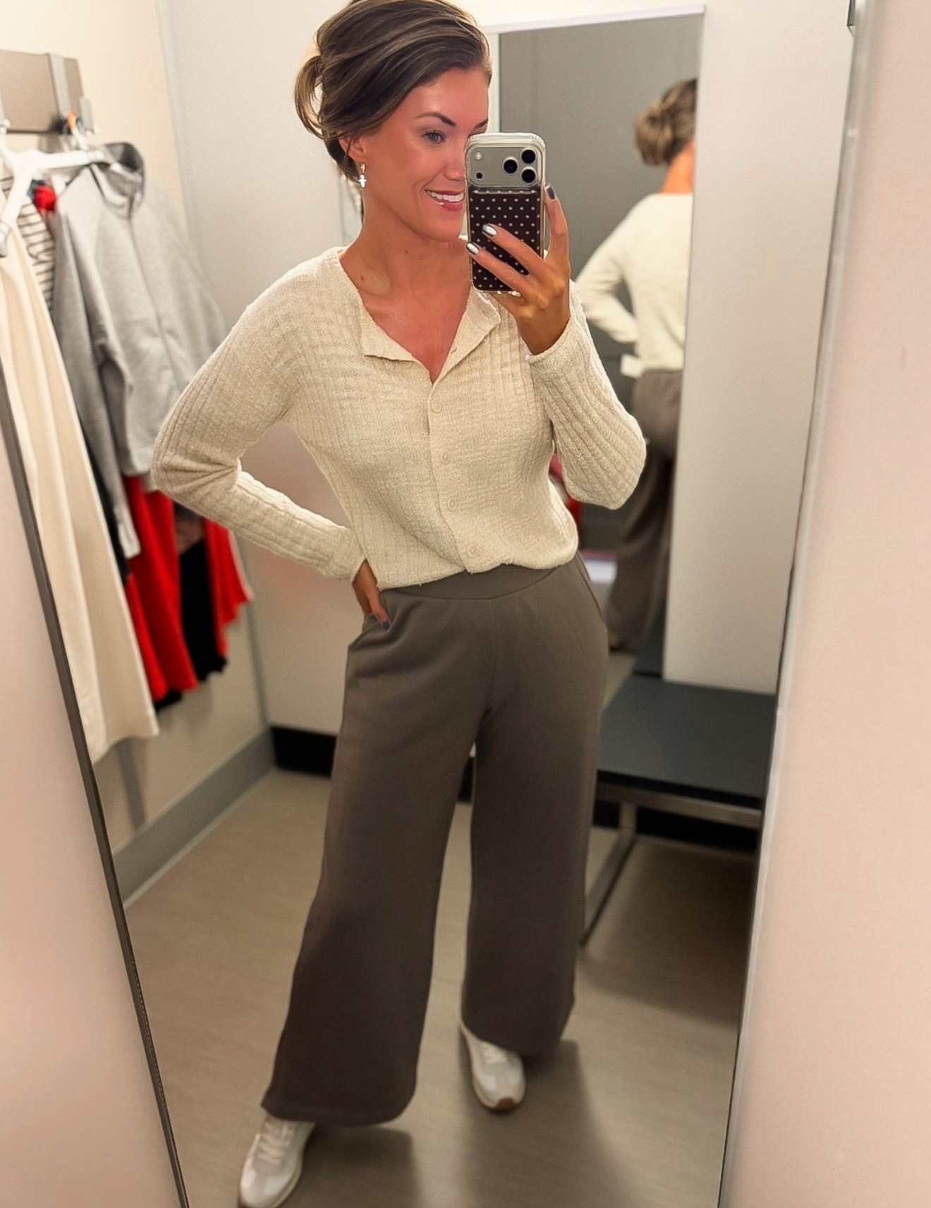 Target casual outfit idea. 
Wearing medium in both pieces. If between sizes in the pants, size down  

#LTKmomlife