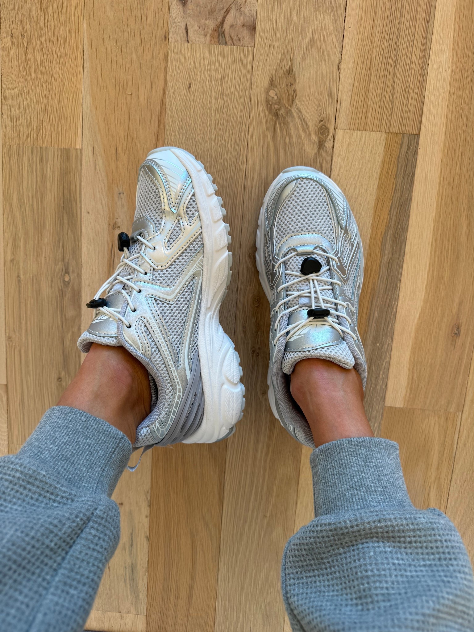 Trending silver athleisure sneakers you won’t believe the price of. My mom loved them too  

#LTKFindsUnder50 #LTKFindsUnder100