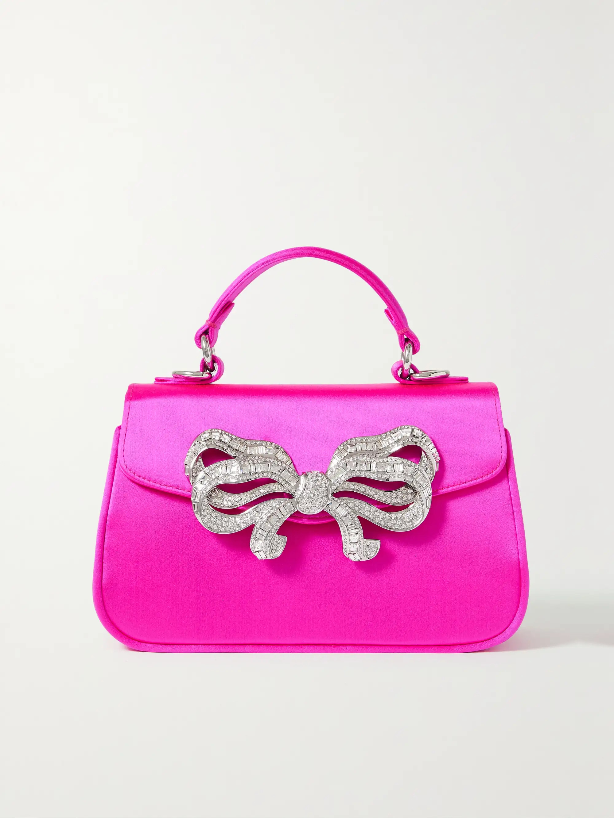 Bow Top embellished satin clutch | NET-A-PORTER (UK & EU)