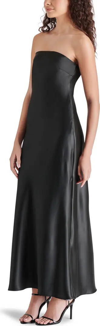 Steve Madden Jessamine Strapless Stretch Satin Dress | Nordstrom | Nordstrom