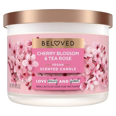 Beloved Cherry Blossom & Tea Rose 2-Wick Candle 11.5oz | Target