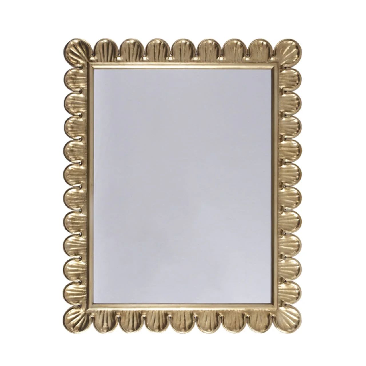 Eliza Scalloped Edge Frame Mirror - Gold Leaf | Alchemy Fine Home
