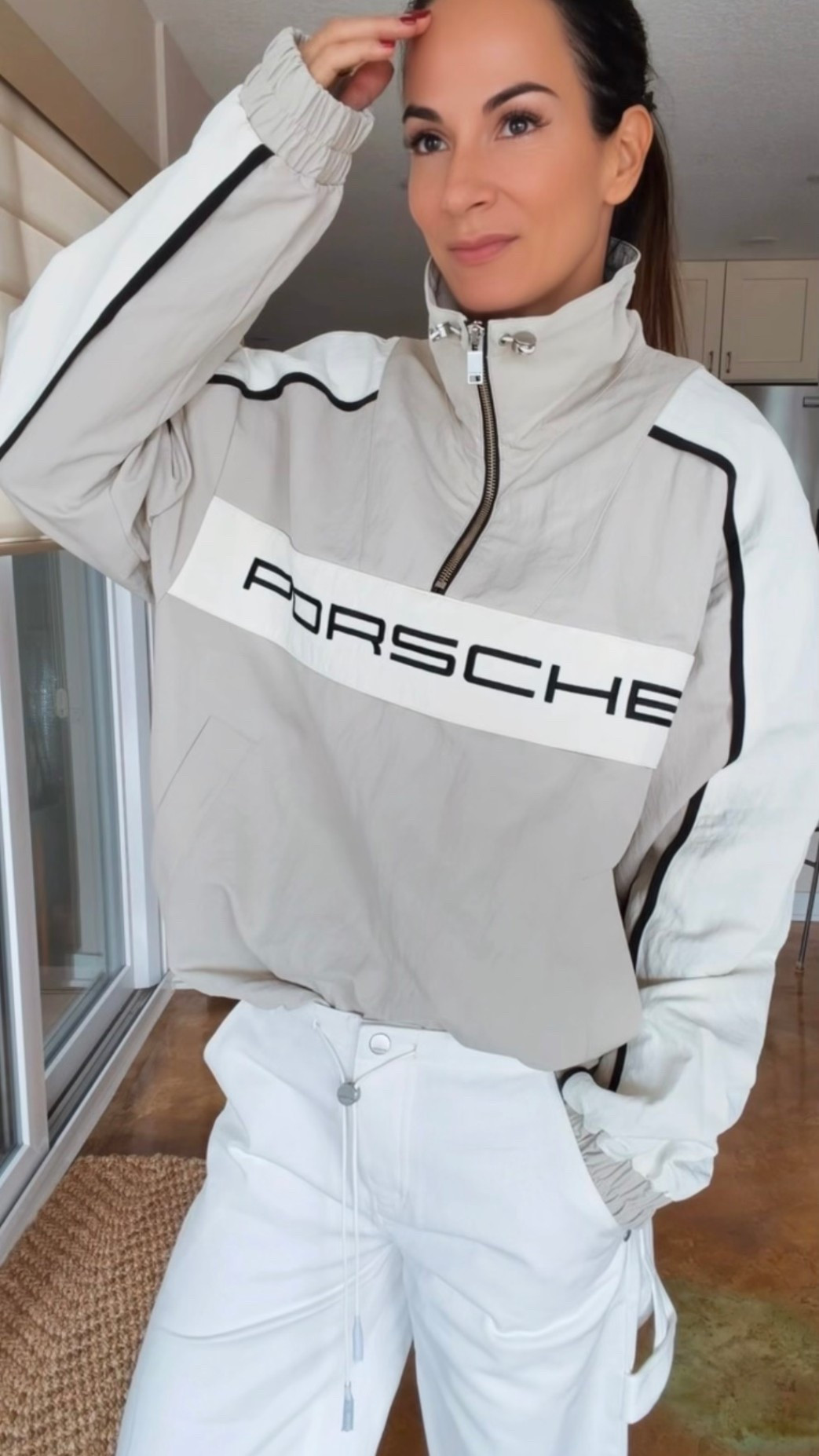 Apparently, driving a Porsche wasn’t enough. Now I’m dressing the part. 🤍🏁

Porsche jeans AND a Porsche jacket… my denim obsession has officially entered its motorsport era. 😂

The white denim, the sporty half-zip, the neutral palette—this is my kind of off-duty uniform. A little racing energy for a girl who still needs extra time to get dressed.

Are we here for the jeans, the jacket, or the whole situation? 👀 wearing XXS jeans and XS jacket! 

#PorscheStyle #WhiteDenim #SportyChic #DenimStyle #NicoleColee

#LTKdayinmylife #LTKgrwm #LTKootd