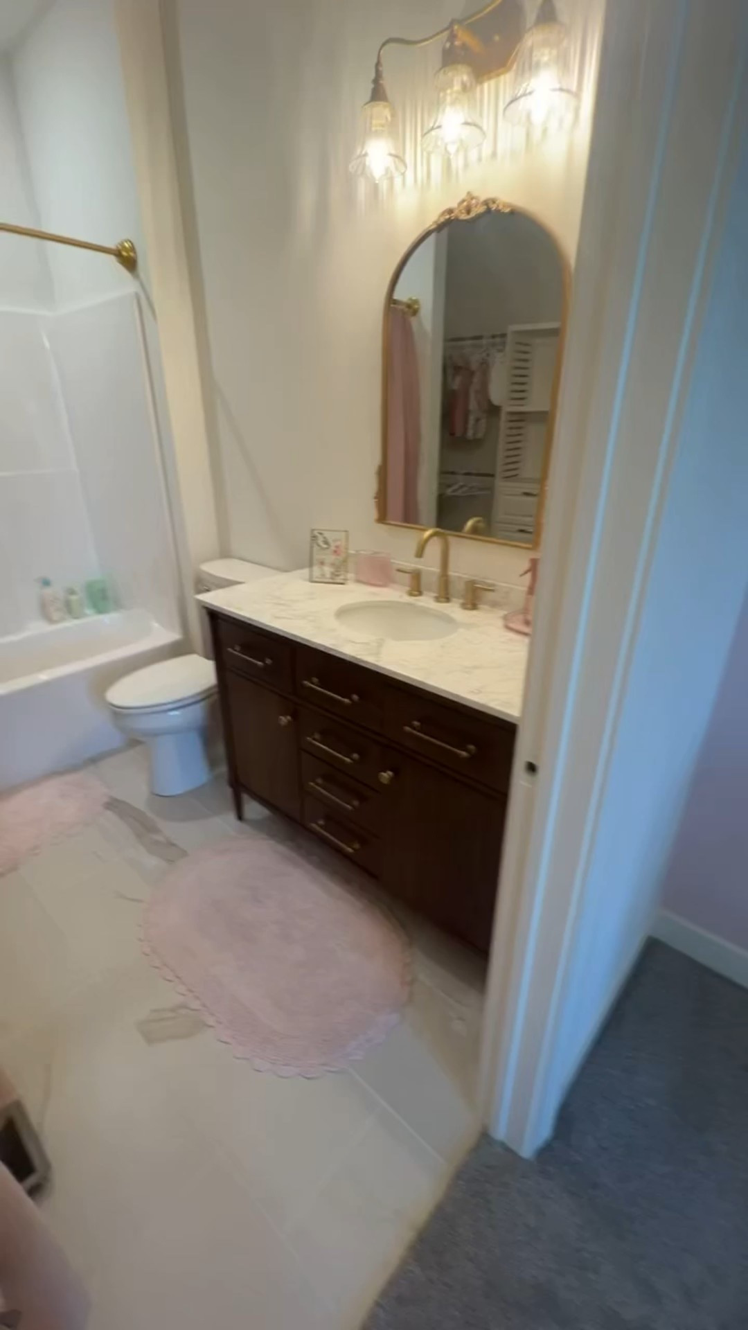 little girl bathroom such a cute, clean vibe 

#LTKdayinmylife #LTKmomlife #LTKHome