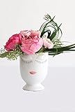 Ceramic Celfie Face Floral Vase in White - 4" x 5.25 | Amazon (US)