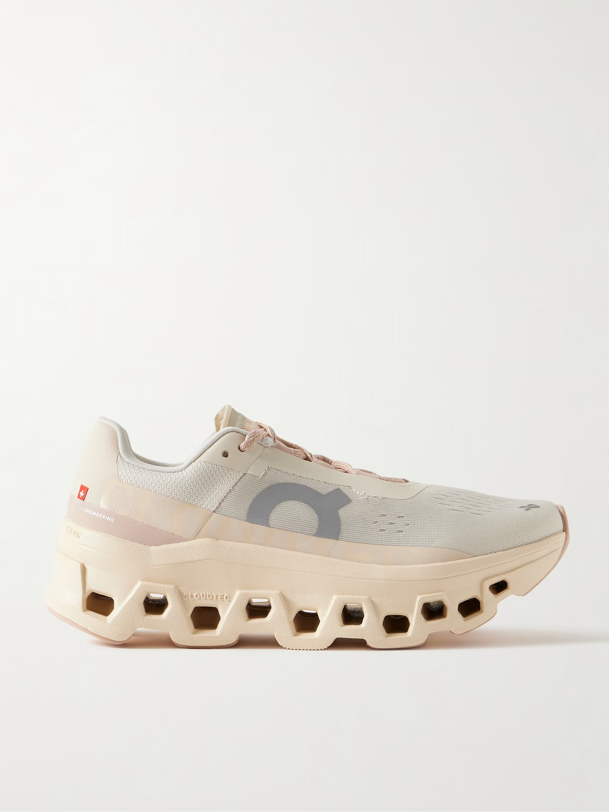 ON - Cloudmonster Rubber-trimmed Mesh Sneakers - Pink | NET-A-PORTER (US)