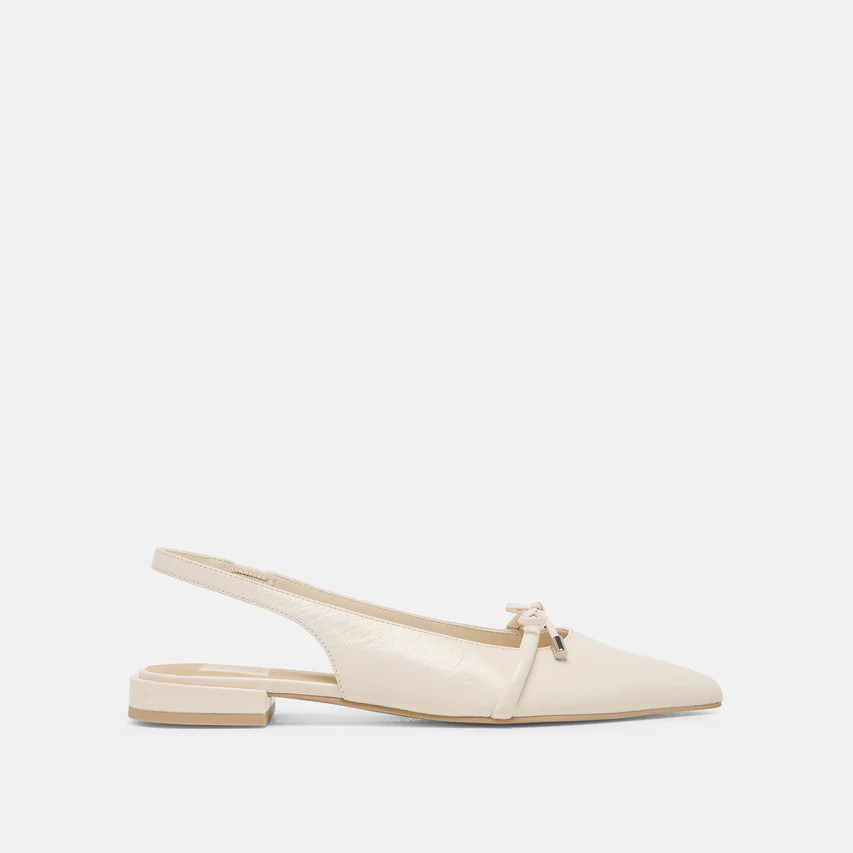 PAYGE FLATS OFF WHITE CRINKLE PATENT | DolceVita.com
