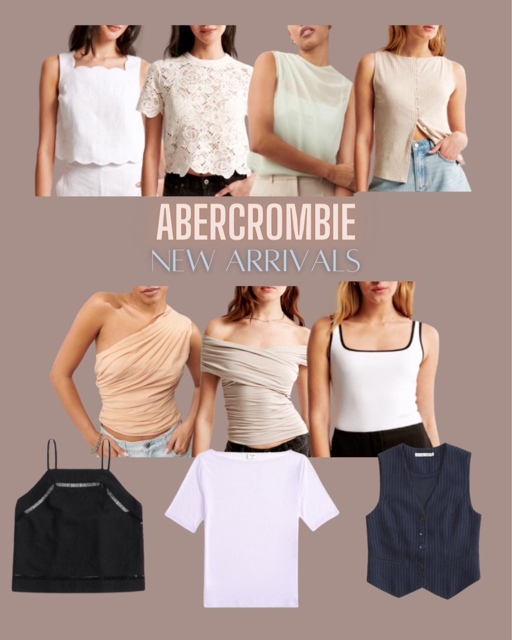 20% off!!!

Abercrombie
Mesh top
Sheer top
One shoulder top
Knit tank top
Linen blend top
Scallop hem top
Crochet lace top
Vest


#LTKstyletip #LTKfindsunder100 #LTKsalealert