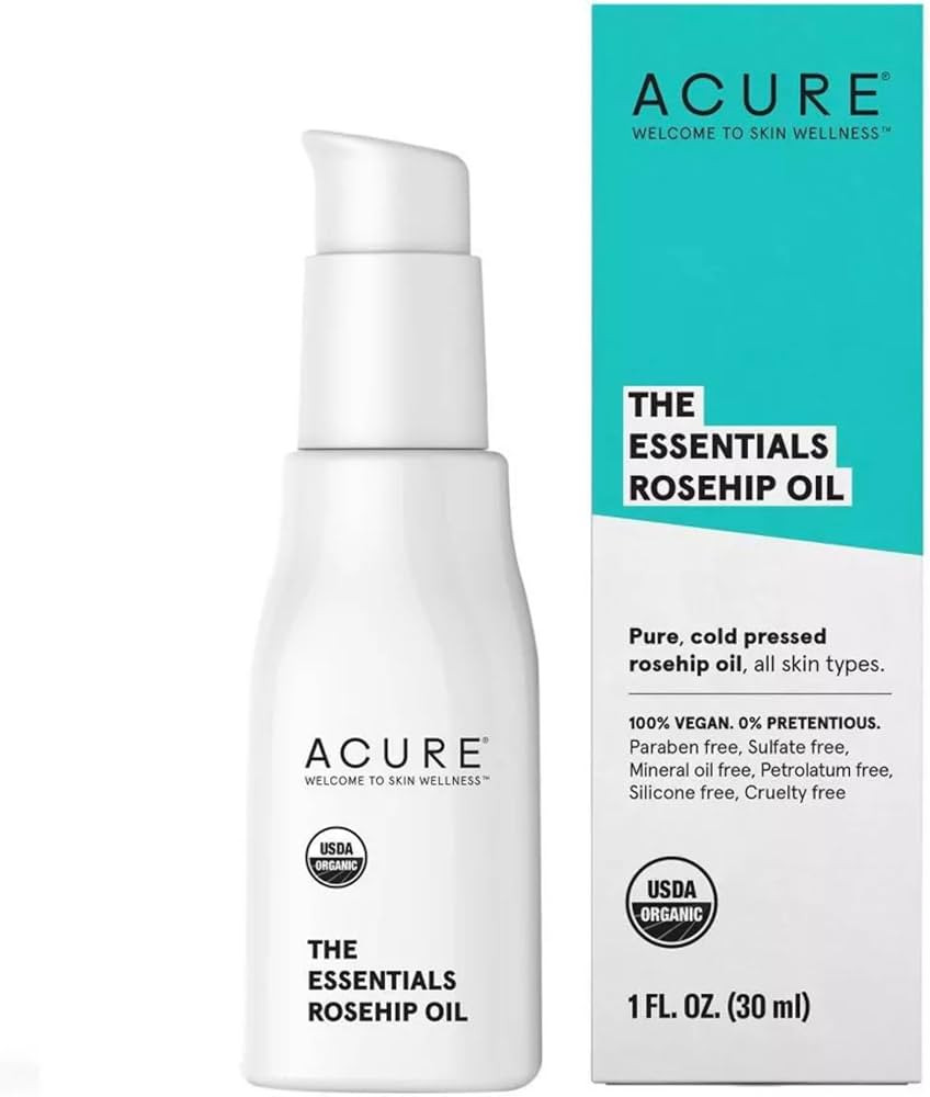 Acure The Essentials Rosehip Oil - Cold Pressed Dry Oil to Balance Moisture, Delivering Essential... | Amazon (US)
