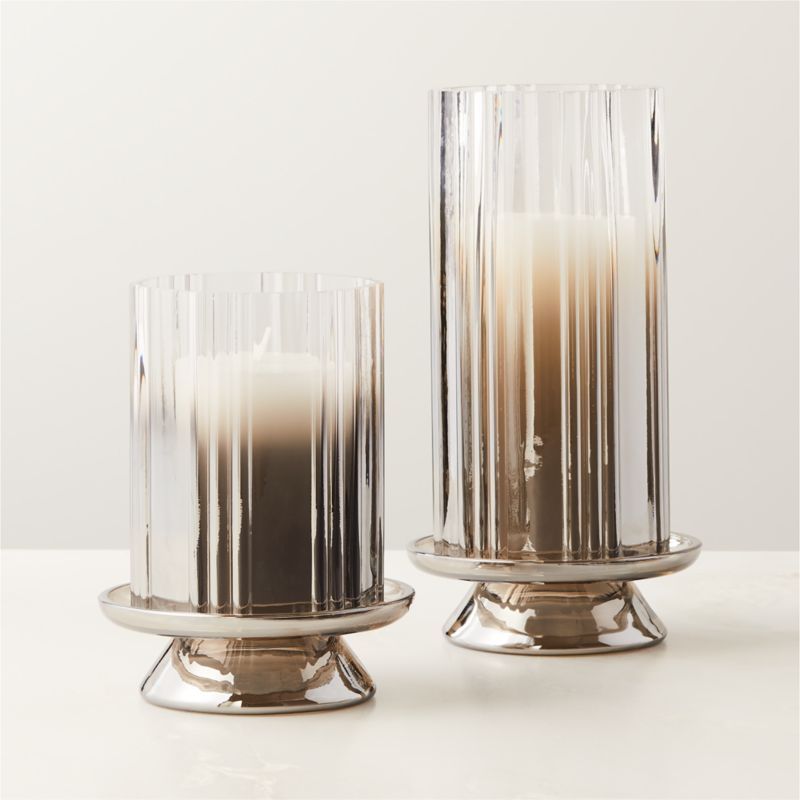 Lusto Glass Hurricane Candle Holders | CB2 | CB2