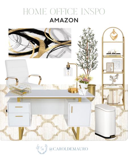 Turn your work area into an organized and productive space with this all-white furniture and decor from Amazon!
#workfromhome #modernofficedecor #organizationidea #springrefresh

#LTKstyletip #LTKSeasonal #LTKhome