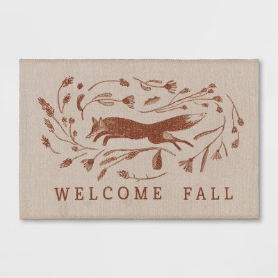 2'x3' Fox Printed Rug Cream - Threshold™ | Target