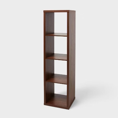 13" 4 Cube Vertical Walnut - Brightroom™ | Target