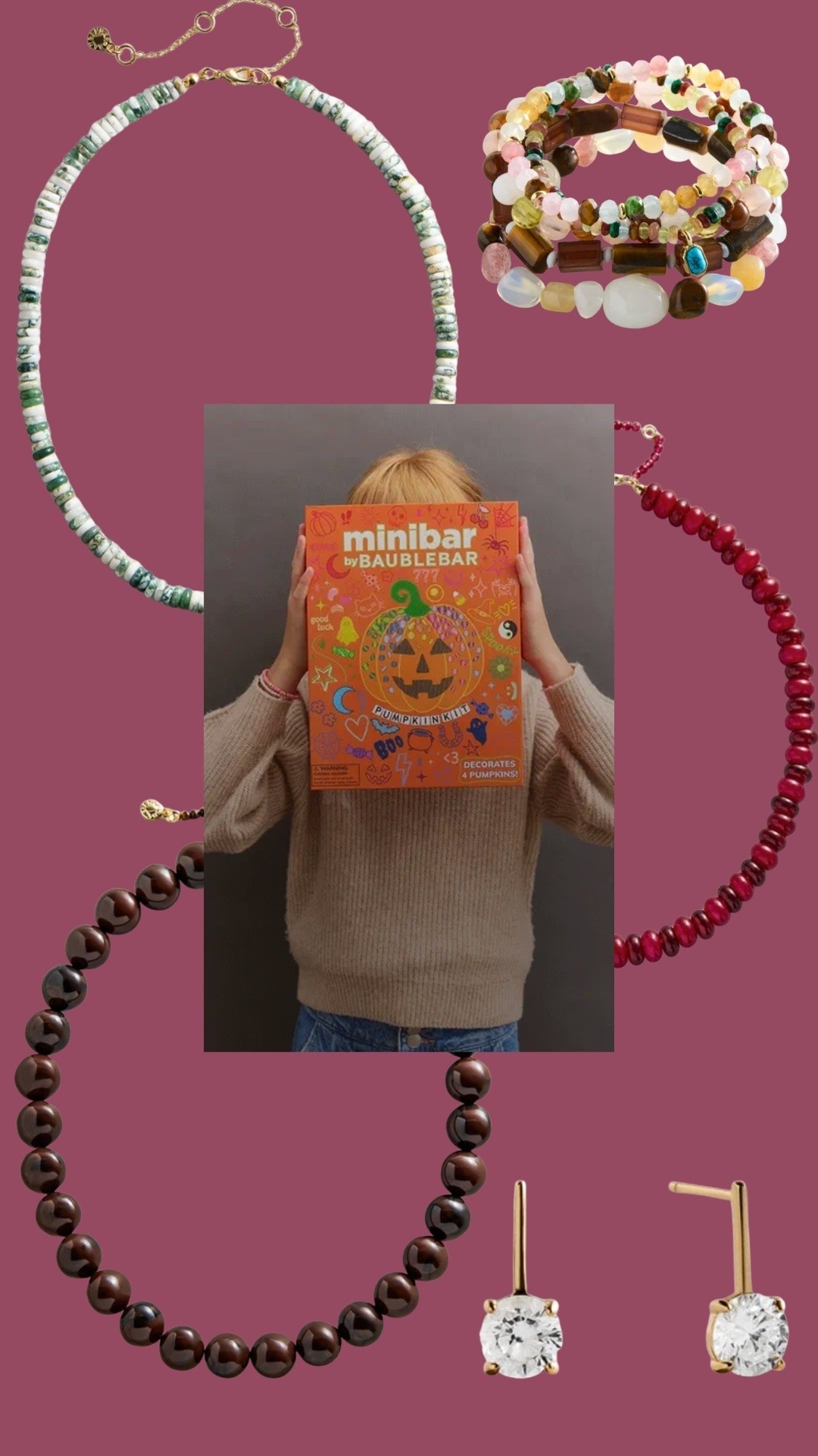 Steal my fall Baublebar order! Beaded necklace, everyday earrings, and easy bracelet stack. The kids have gone wild over this Halloween pumpkin set too! 
Xo, Claire

#LTKmomlife #LTKSeasonal #LTKOver40