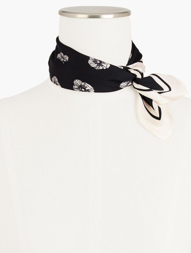 Deco Flower Floral Square Scarf | Talbots