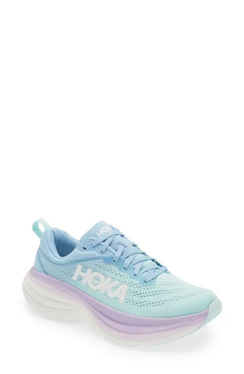 HOKA Bondi 8 Running Shoe in Airy Blue /Sunlit Ocean at Nordstrom | Nordstrom