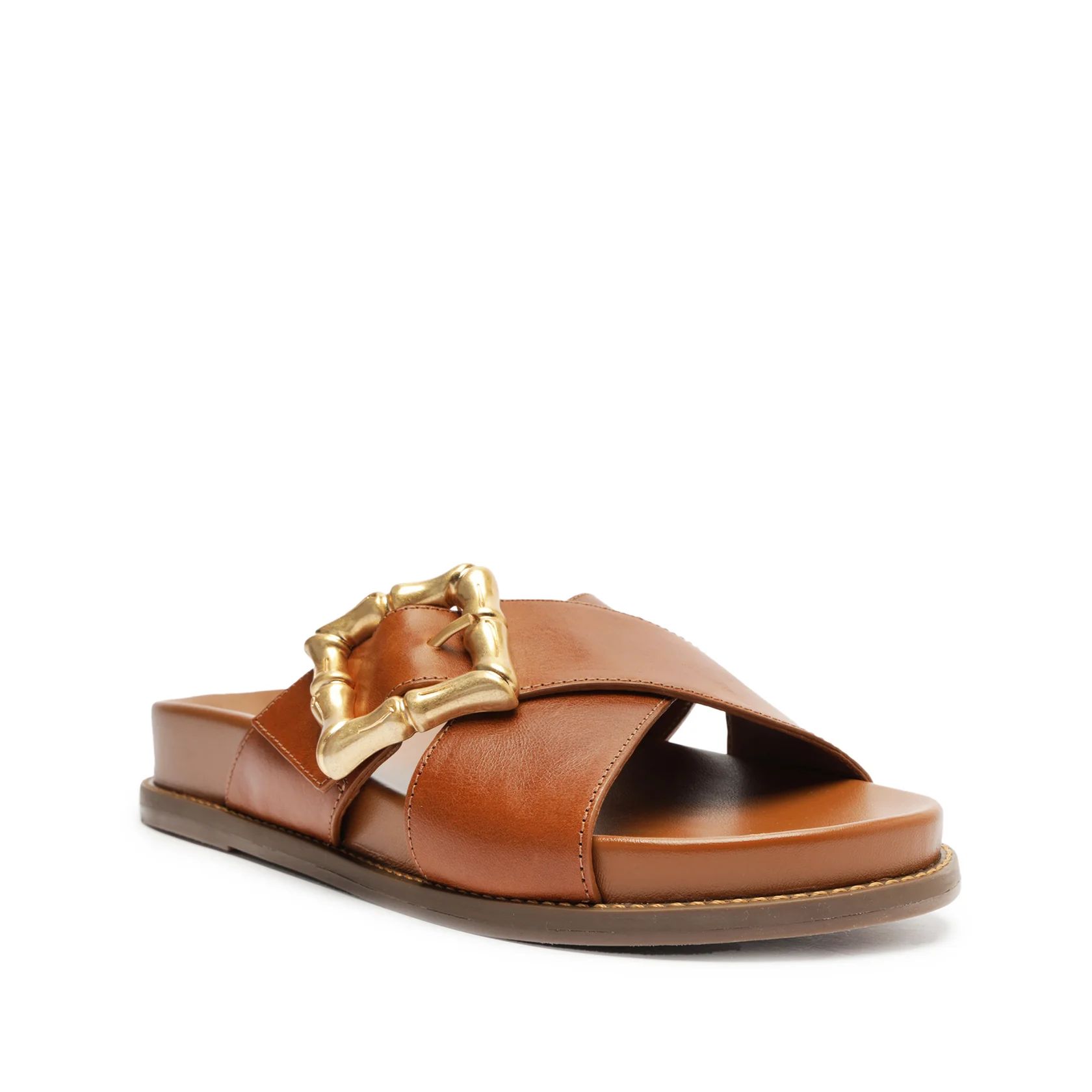 Enola Crossed Atanado Leather Sandal | Schutz Shoes (US)