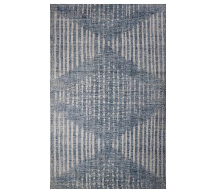 Shibori Eco-Friendly Indoor/Outdoor Rug - Indigo | Pottery Barn (US)
