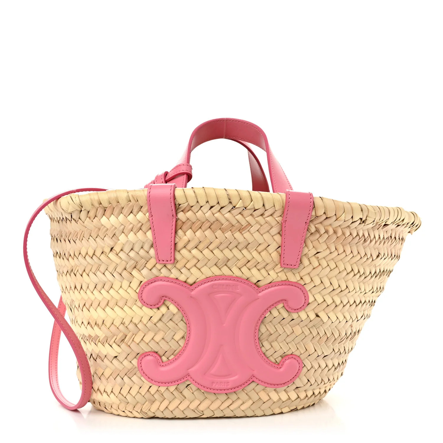 Raffia Calfskin Triomphe Teen Panier Lipstick | FASHIONPHILE (US)