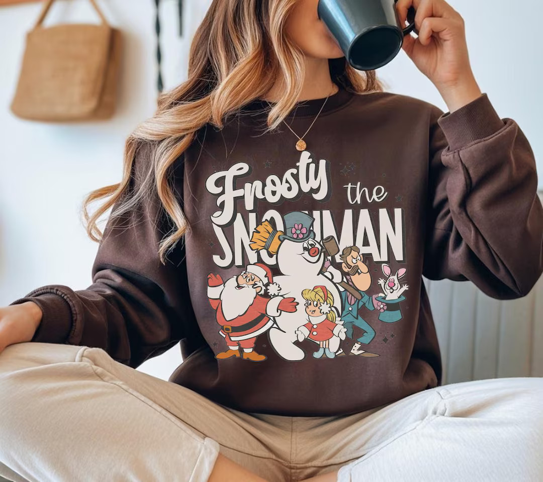 Christmas Frosty the Snowman Shirt, Vintage Christmas Hoodie, Retro Xmas CC Sweatshirt, Snowman S... | Etsy (US)