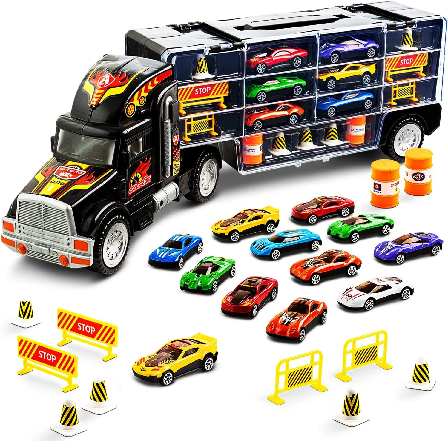 Toy Truck Transport Car Carrier Toy for Boys and Girls Age 3 - 10 yrs Old - Hauler Truck Includes... | Walmart (US)