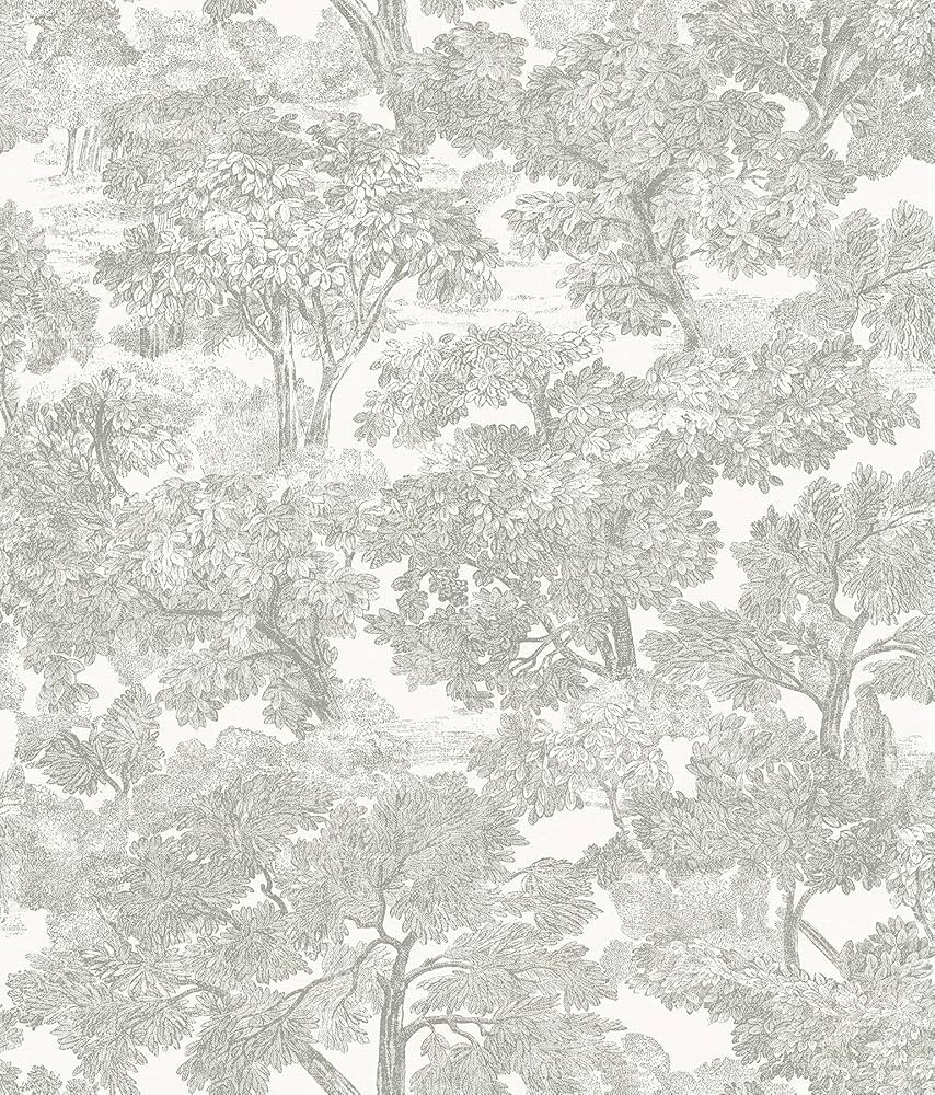 Chesapeake Grey Spinney Toile Wallpaper, 3115-12541 | Amazon (US)