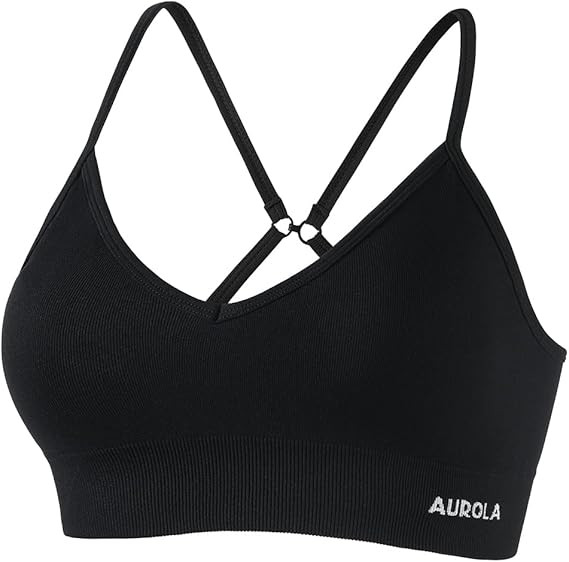 AUROLA Serpent Seamless Sports Bras for Women,Backless Padded Strappy Workout Gym Yoga Crop Tops | Amazon (US)