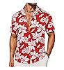 COOFANDY Mens Hawaiian Shirt Short Sleeve Button Down Floral Aloha Shirts Tropical Vacation Beach... | Amazon (US)