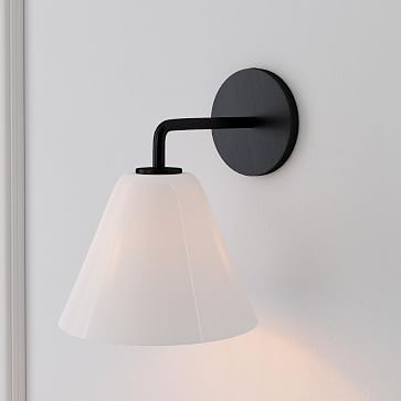 Sculptural Glass Cone Sconce (8") | West Elm (US)
