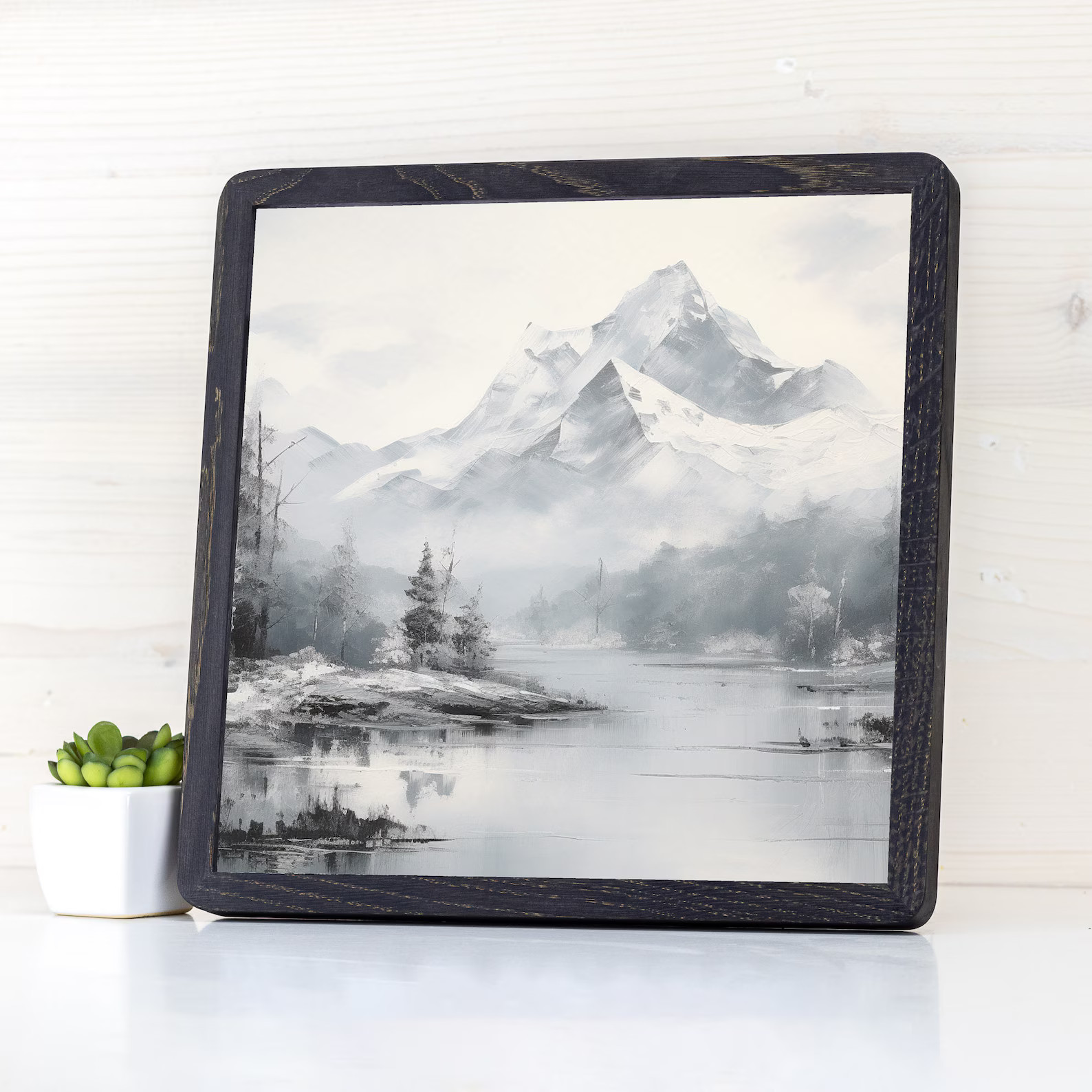 Round Corner Thin Edge Picture Frame, Modern Solid Oak Hardwood Custom Photo Frame,handmade Museu... | Etsy (US)