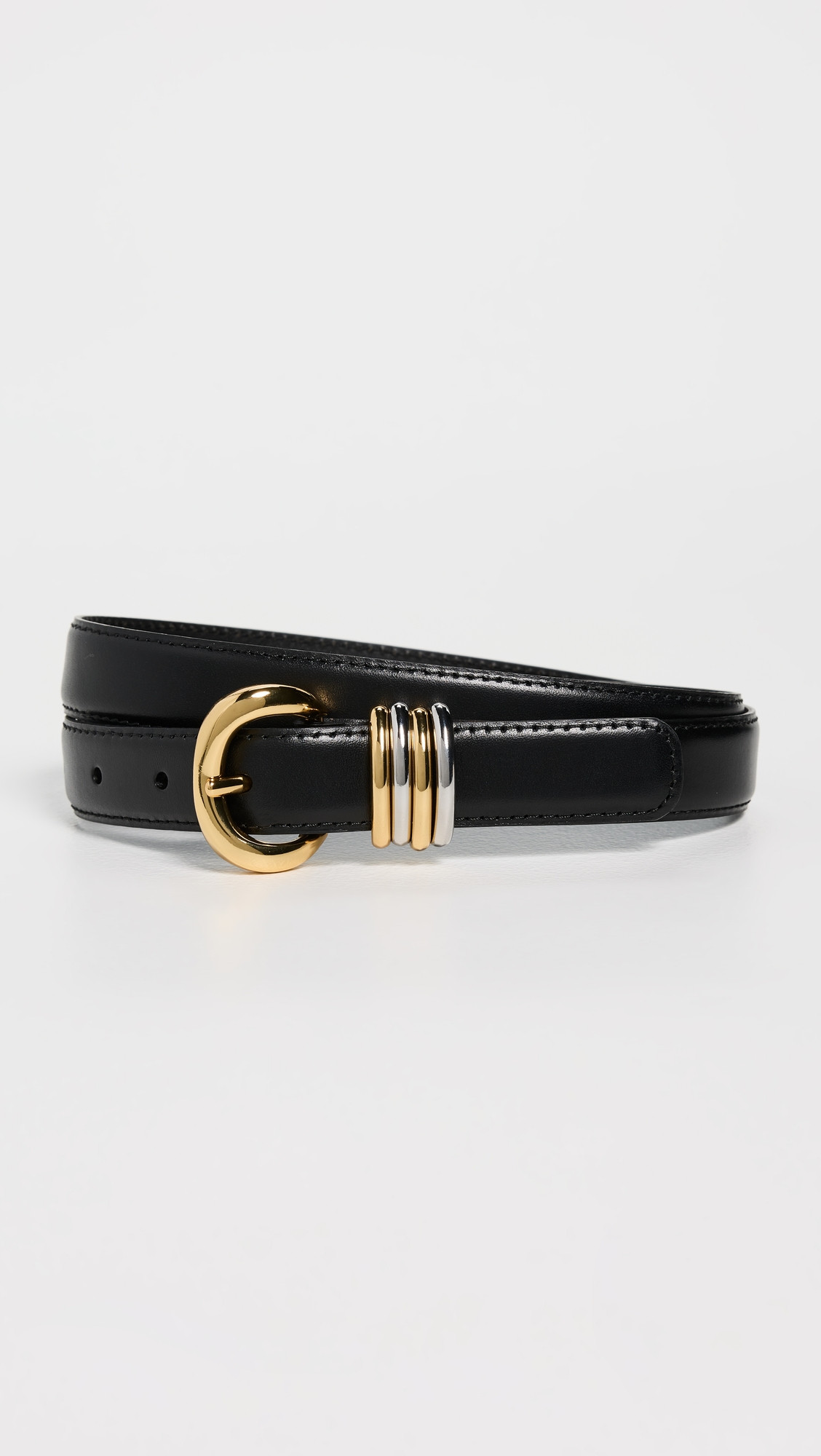 Madewell Mixed Metal Inez Belt True Black L | Shopbop