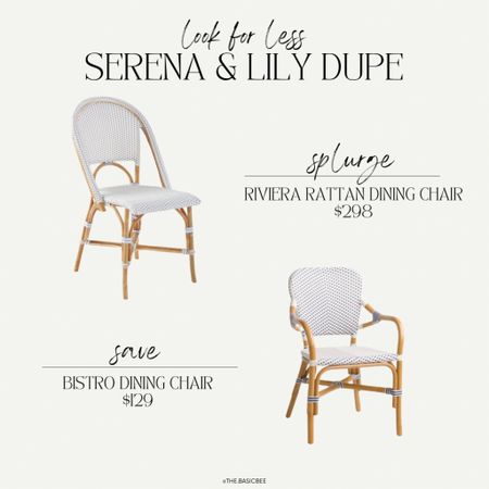Such a good Serena and lily dupe for less than half the price! 

Dining chairs, outdoor chairs, dupe alert, sale alert, home finds, home decor, affordable furniture 

#LTKstyletip #LTKhome #LTKsalealert