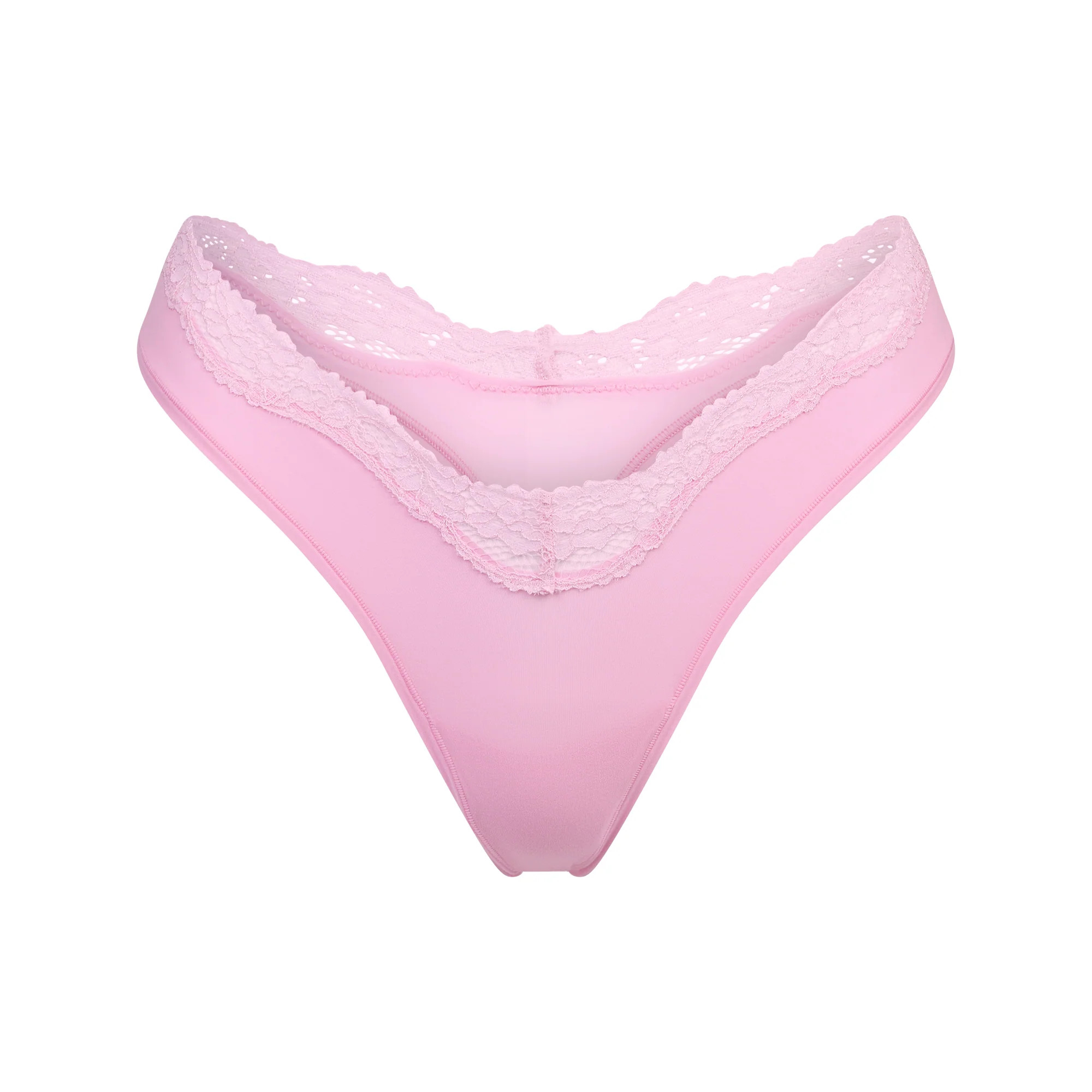 FITS EVERYBODY LACE DIPPED THONG | BUBBLE GUM TONAL | SKIMS | SKIMS (US)