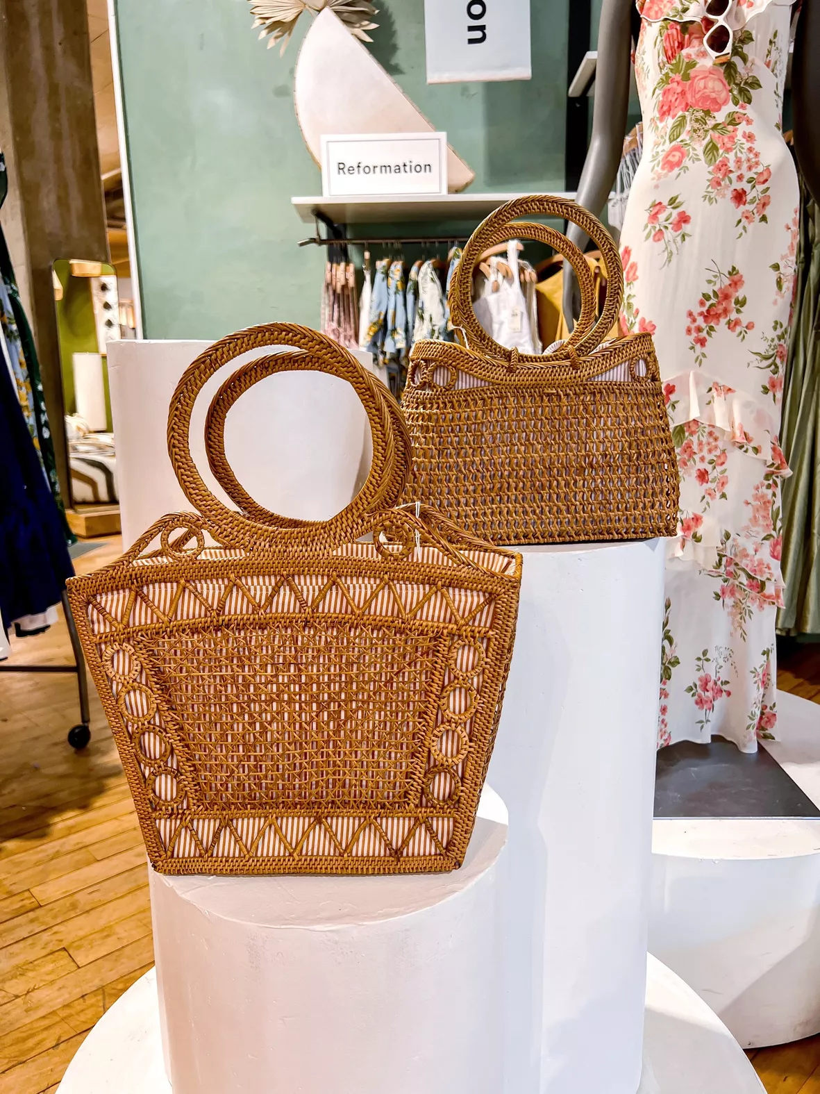 Fleming Soft Straw Mini Bucket Bag curated on LTK