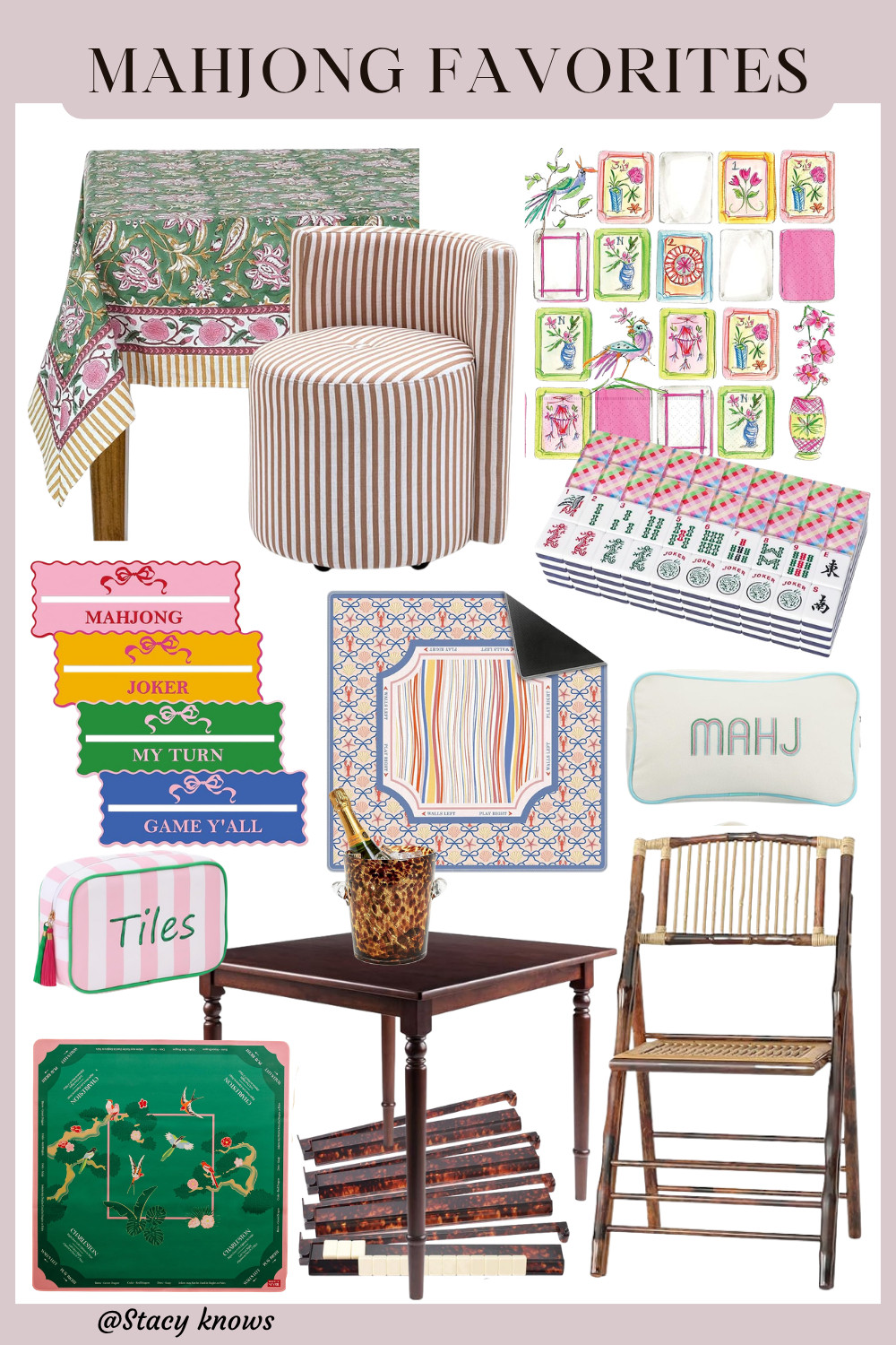 Whether you’re a seasoned player or just starting your Mahjong journey, these essentials are game-changers! From stylish, non-slip mats to chic storage solutions and personalized accessories, I’ve rounded up my absolute favorite must-haves to help you host the perfect game night in style. Shop my Mahjong favorites here:
#Mahjong #MahjongNight #GameNight #HostessWithTheMostess #MahjongStyle #TabletopGames #MahjongEssentials #GameNightInspo #LTKHome #LTKHostess 

 #LTKFestival #LTKstorytime #LTKHome