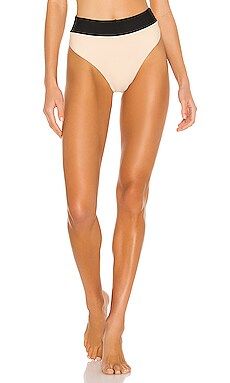 LPA Foster High Waist Bikini Bottom in Nude & Black from Revolve.com | Revolve Clothing (Global)