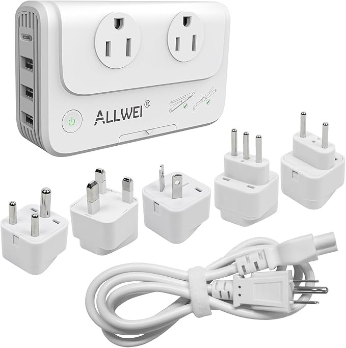 ALLWEI International Travel Adapter 220V to 110V Power Voltage Converter for Hair Straightener/Cu... | Amazon (US)