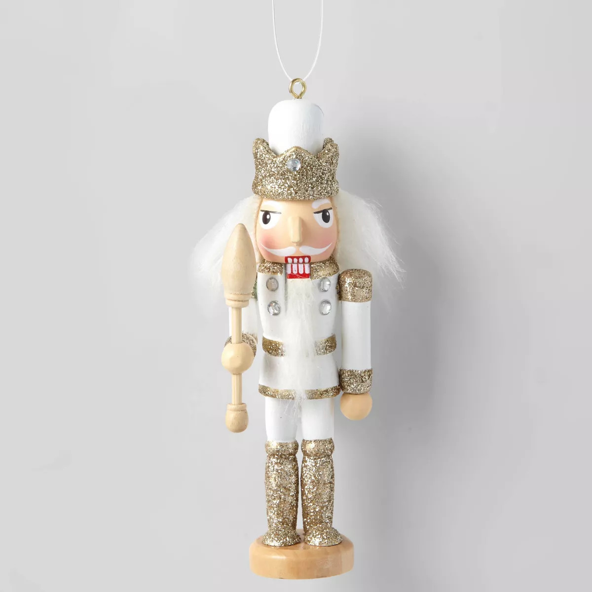 Nutcracker Christmas Tree Ornament White/Gold - Wondershop™ | Target