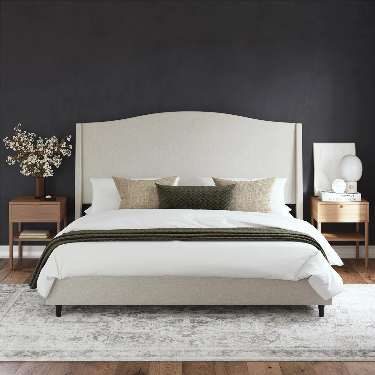 Oakley Wingback Upholstered Bed | Wayfair North America
