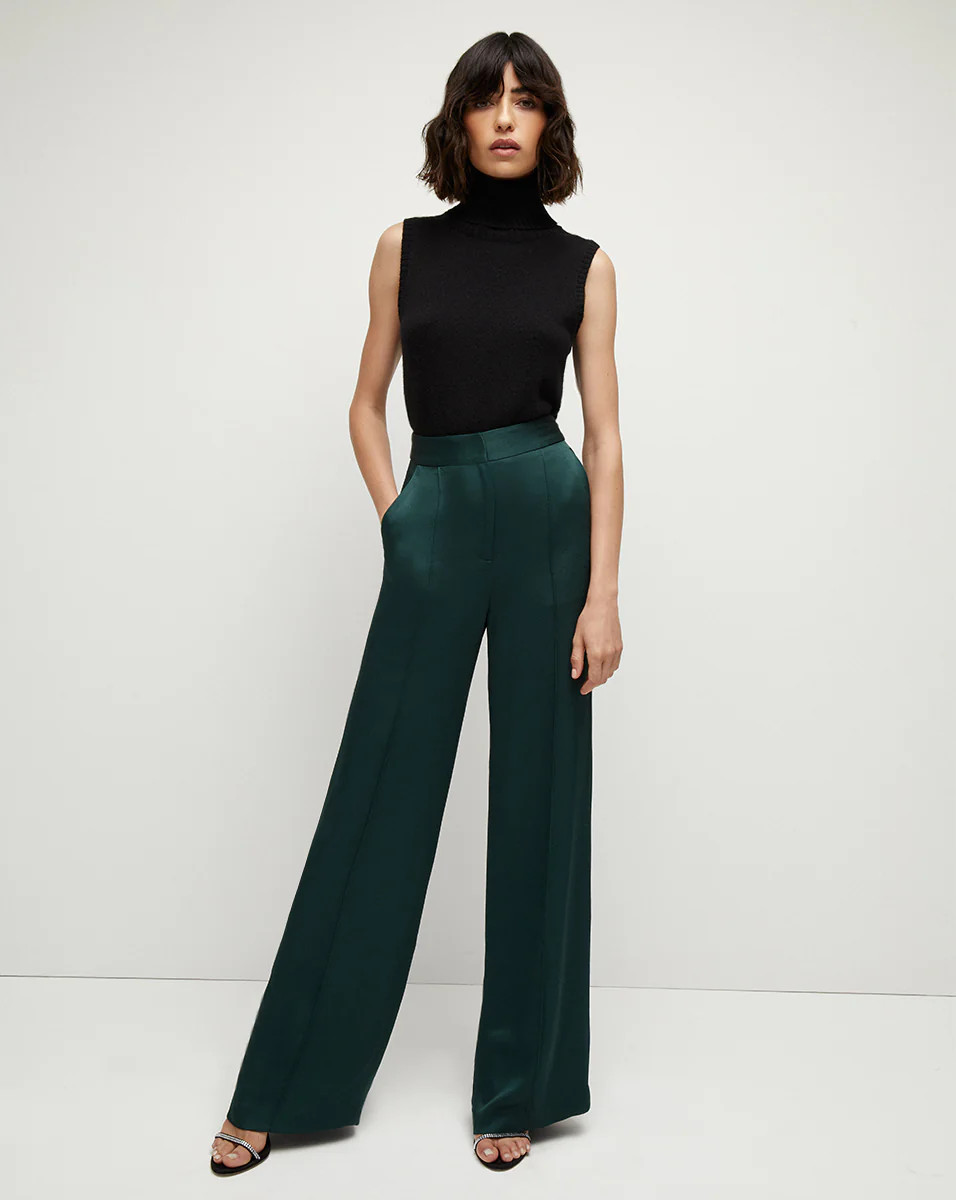 Edia Satin Pant | Veronica Beard