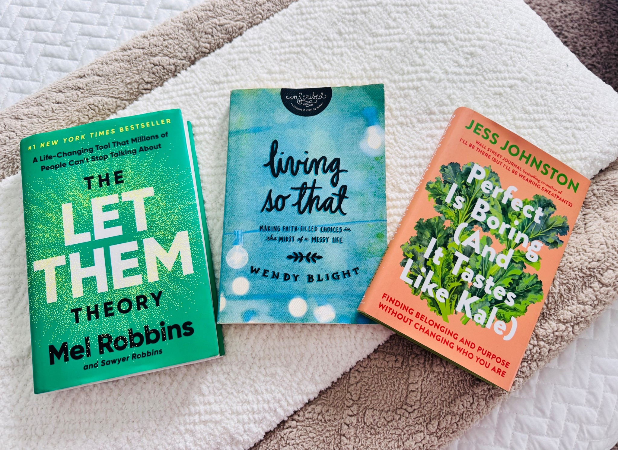 This weekend is made for cozy vibes! 🛋️ ❄️ ☕️ Curl up on the couch, blanket on, and get lost in a good book. Sometimes slowing down is just what we need.

If you need a recommendation, these three are so good:

📖 The Let Them Theory by Mel Robbins — a powerful reminder to release control, protect your peace, and focus on what actually matters.

📖 Living So That by Wendy Bright — faith-filled encouragement to live intentionally and boldly, even in the everyday moments.

📖 Perfect Is Boring (and It Tastes Like Kale) by Jess Johnston — real, relatable, and refreshing truth about letting go of perfection and embracing joy. 

Which one are you curling up with? 📚✨

#LTKselfcare #LTKdayinmylife #LTKstorytime