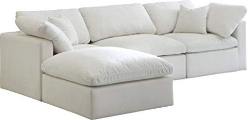 Meridian Furniture Plush Collection Contemporary Down Filled Cloud-Like Comfort Overstuffed Velvet U | Amazon (US)