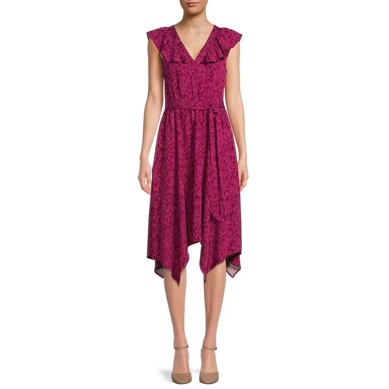 Time and Tru Women's Sleeveless Handkerchief Hem Dress | Walmart (US)