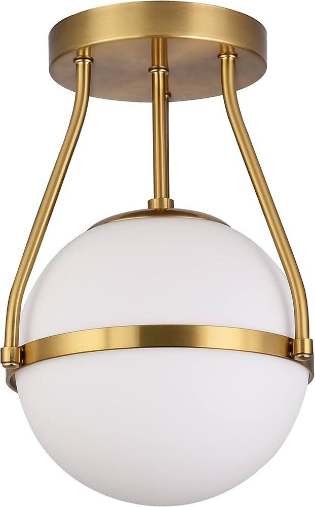 Bagood 8 Inch Mid Century Ceiling Light Modern Semi Flush Mount Ceiling Light Fixture Globe Ceili... | Amazon (US)